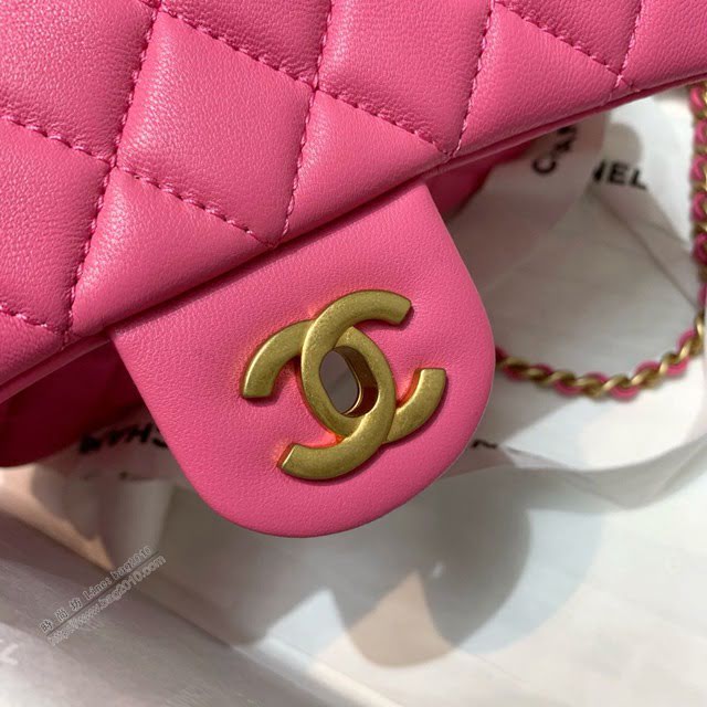 Chanel女包 1787粉色 Chanel2020新款單肩腋下包 Chanel鏈條單肩斜挎包  djc4002